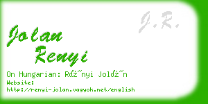 jolan renyi business card